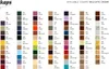 A color chart showing various shades of shoe polish with corresponding numbers and names. Produktbild-Vorschau