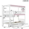 Flieks Etagenbett 90x200cm mit 2 Schubladen & Bettvorhang, Produktbild-Vorschau 7
