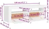 Mobile TV con luci LED bianco 120x35x40 cm Anteprima dell’immagine prodotto 7