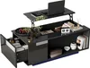 Schwarzer Couchtisch, höhenverstellbar, LED, mit Schublade, Produktbild-Vorschau 10