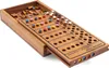 A wooden board game with colored pegs and wooden pieces stored in a drawer. Náhľad obrázku produktu