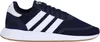 A side view of a navy blue Adidas sneaker with white stripes. Anteprima dell’immagine prodotto