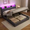 MODFU Lit rembourré 180×200 pour jeunes avec lumière LED et Voir les images du produit 1