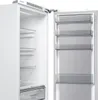 An open refrigerator with shelves visible inside and on the door. Produktbild-Vorschau