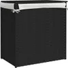 vidaXL Kôš na bielizeň s 2 priehradkami čierny 53x35x57 cm Náhľad obrázku produktu 6