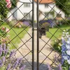Relaxdays Rosenbogen mit Tür, Metall, Torbogen Garten, Produktbild-Vorschau 7