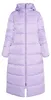 Damen Lange Warme Steppjacke mit Kapuze und Stehkragen lila Produktbild-Vorschau 1