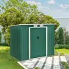 Juskys Metall Gerätehaus M mit Pultdach, Schiebetür & Produktbild-Vorschau 12