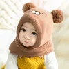 Baby schlupfmütze Warm Niedlich Bär Wintermütze Schalmütze Produktbild-Vorschau 5