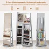 COSTWAY Armoire à bijoux avec LED, armoire à glace avec Voir les images du produit 4