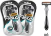 BIC Flex 4 Rasierer Herren, 6er Pack Einwegrasierer mit je Produktbild-Vorschau 2