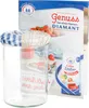 A glass jar with a checkered lid is placed in front of a product package for Diamant Gelierzucker. Voir les images du produit