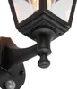 Klasyczna lampa ścienna zewnętrzna czarna z czujnikiem Podgląd zdjęcia produktu 7