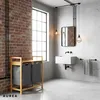 Wäschekorb - 2 x 30 L - Aus Bambus - Zwei Kammern - Produktbild-Vorschau 15