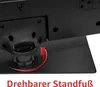 A close-up view of the base and swivel mechanism of a television stand. Produktbild-Vorschau