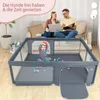 200 x 180 cm Baby Laufstall mit 50 Ozeanbällen & 4 Griffen Produktbild-Vorschau 2