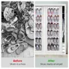 A split image showing a pile of shoes on the left (Before) and shoes neatly arranged in an over-the-door organizer on the right (After). Náhled obrázku produktu