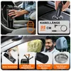 Collage of images showing a portable car kettle being used and its features. Produktbild-Vorschau