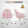 Product dimensions and weight capacity are shown for a pink office chair. Produktbild-Vorschau