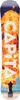 A snowboard with a graphic design featuring an explosion and the brand name. Voir les images du produit