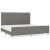 vidaXL Rám postele bez matrace tmavě šedý 200x200 cm látka Náhled obrázku produktu 1