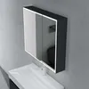 A modern bathroom vanity with a sink and a mirrored cabinet. Produktbild-Vorschau