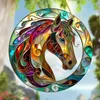 Acryl-Pferde-Sonnenfänger, Buntglas-Effekt, Produktbild-Vorschau 2
