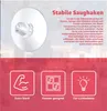 A close-up of a transparent suction cup hook with marketing text and icons below. Anteprima dell’immagine prodotto