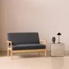 sweeek -  2-Sitzer Sitzbank mit Stoffbezug und Holzbeinen - Produktbild-Vorschau 3