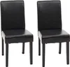 Two black dining chairs with dark legs are shown against a white background. Náhľad obrázku produktu
