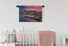 MuchoWow® Wandteppich Wandbehang Feuriger Sonnenuntergang Produktbild-Vorschau 2