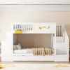 Łóżko piętrowe Merax 90x200 cm z biurkiem, łóżko Podgląd zdjęcia produktu 2