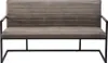 Industrial Freischwinger Bank LOFT 160cm taupe mit Armlehne Produktbild-Vorschau 6