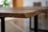 Baumkantentisch nougat 160(260)x90cm mit Ansteckplatten Produktbild-Vorschau 6