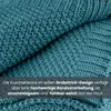 Kuscheldecke Strick OEKO-TEX 140x190 türkis petrol - warme Produktbild-Vorschau 5