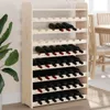 vidaXL Stojak na wino z górną półką 72,5x25x111,5 cm lite Podgląd zdjęcia produktu 2