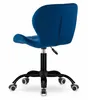 Tmavě modré kancelářské křeslo NOTO VELVET Náhled obrázku produktu 6