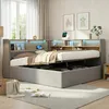 STILVORA Daybett 140×200 cm mit hydraulischem Stauraum und Produktbild-Vorschau 1