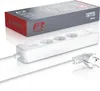 A white power strip with three outlets and a plug is shown in front of its packaging box. Anteprima dell’immagine prodotto