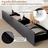 Łóżko tapicerowane COSTWAY 160 x 200 cm z oświetleniem LED, Podgląd zdjęcia produktu 9