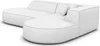 Kunstleder L-Form Lounge Sofa Liberia Weiß Rechts Produktbild-Vorschau 1