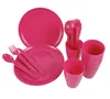 LS-LebenStil Camping Geschirr Picknick-Set 31-teilig Rot Produktbild-Vorschau 5