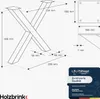 HOLZBRINK Tischkufen X-Form aus Vierkantprofilen 40x40 mm, Produktbild-Vorschau 3