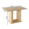 Kondela Jedálenský stôl Bistro 119x79 cm - dub sonoma Náhľad obrázku produktu 3