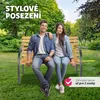 Micha 2místná dřevěná zahradní lavice 119,5x 62x83cm - Náhled obrázku produktu 8