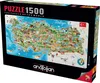 ANATOLISCHES Panoramapuzzle Karte der Trkei 1500 Teile Produktbild-Vorschau 1