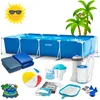 Telaio per piscina da giardino 450 x 220 x 84 cm 15in1 set Anteprima dell’immagine prodotto 9