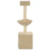 vidaXL Arbre à chat avec griffoirs en sisal 105 cm Beige Voir les images du produit 2