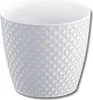 A white textured pot on a white background. Produktbild-Vorschau