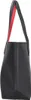 A side view of a black tote bag with a red interior. Anteprima dell’immagine prodotto